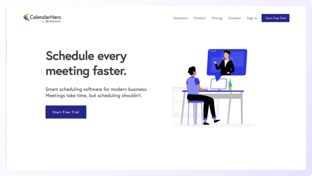 CalendarHero group scheduling tool - landing page