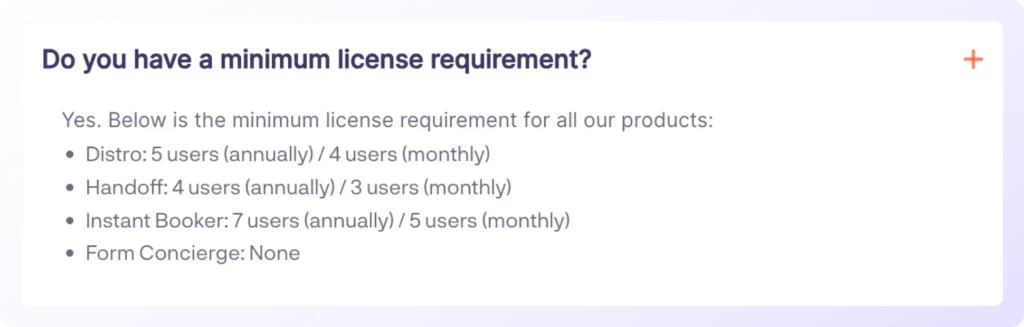 Chili Piper minimum license requirements